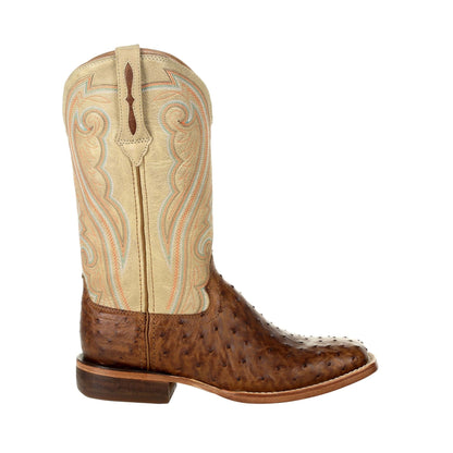 Durango Women's Premium Sunset Wheat Exotic Full Quill Ostrich Western Boots DRD0388
