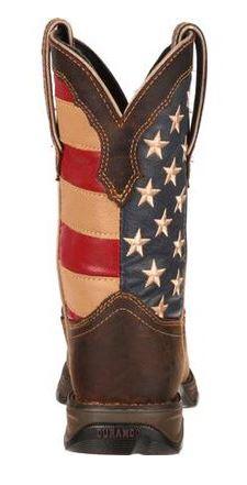 Durango Women's Rebel Patriotic Flag Square Toe Western Boots RD4414