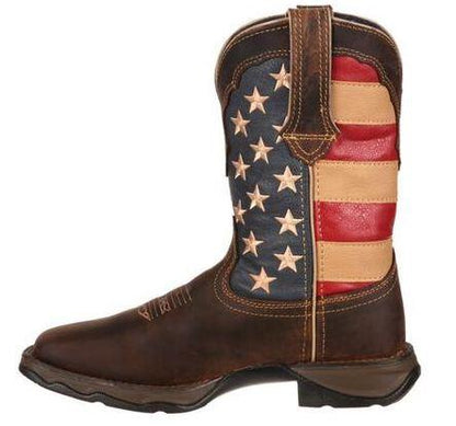 Durango Women's Rebel Patriotic Flag Square Toe Western Boots RD4414