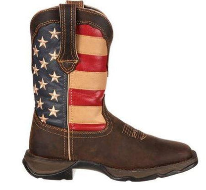 Durango Women's Rebel Patriotic Flag Square Toe Western Boots RD4414