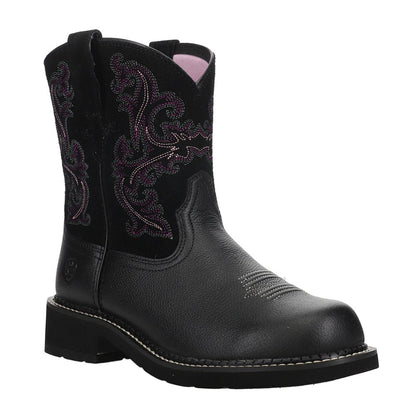 Fatbaby II Embroidered Round Toe Cowboy Booties - SundialFatbaby II Embroidered Round Toe Cowboy Booties