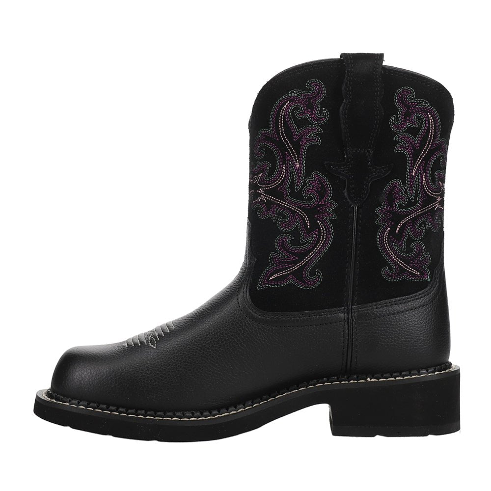 Fatbaby II Embroidered Round Toe Cowboy Booties - SundialFatbaby II Embroidered Round Toe Cowboy Booties