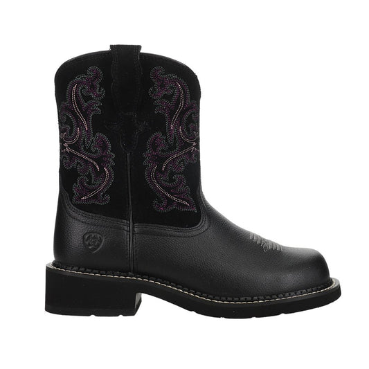 Fatbaby II Embroidered Round Toe Cowboy Booties - SundialFatbaby II Embroidered Round Toe Cowboy Booties