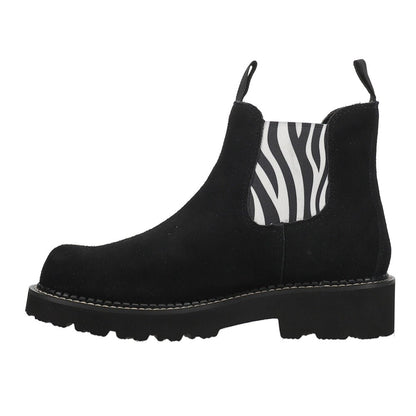 Fatbaby Twin Gore Zebra Print Round Toe Pull On Boots - SundialFatbaby Twin Gore Zebra Print Round Toe Pull On Boots