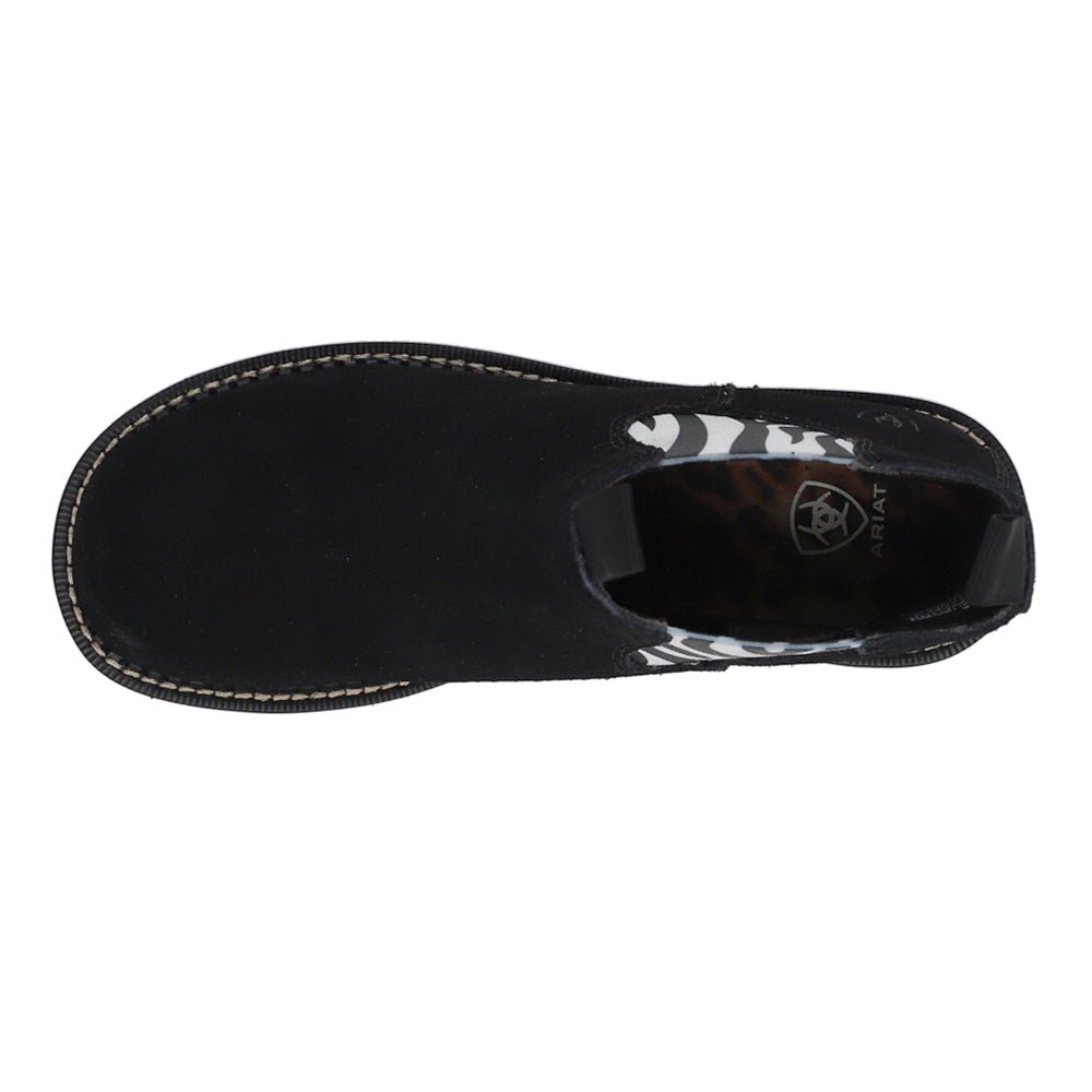 Fatbaby Twin Gore Zebra Print Round Toe Pull On Boots - SundialFatbaby Twin Gore Zebra Print Round Toe Pull On Boots