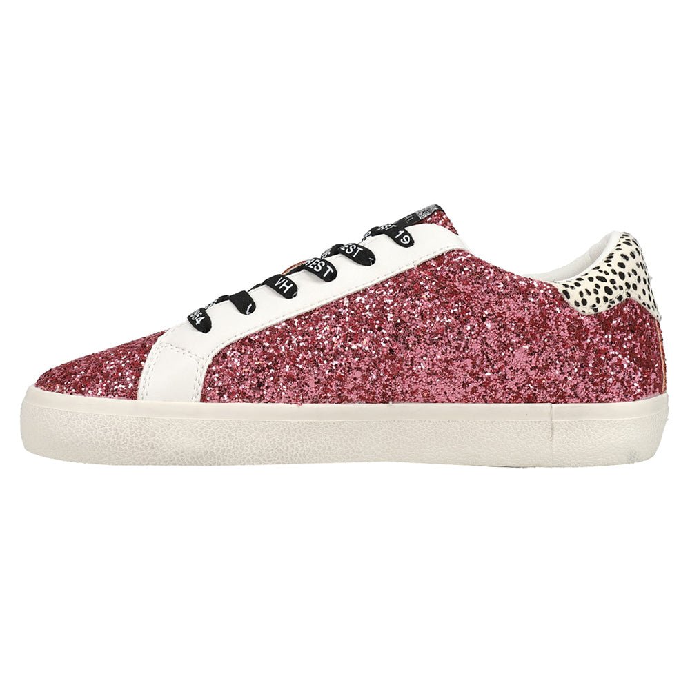 Flair Glitter Cow Print Slip On Sneakers - SundialFlair Glitter Cow Print Slip On Sneakers
