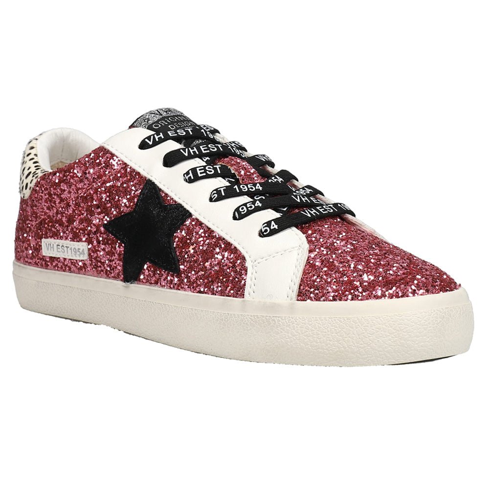Flair Glitter Cow Print Slip On Sneakers - SundialFlair Glitter Cow Print Slip On Sneakers