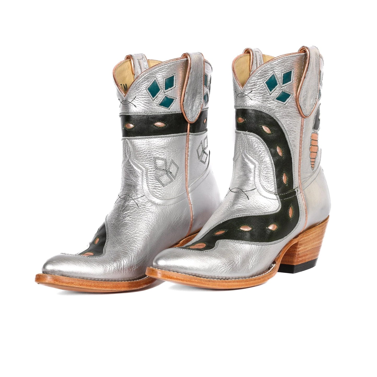 Fraulein Boot Company Women's Silver Sneaky Snake Cowboy Boot