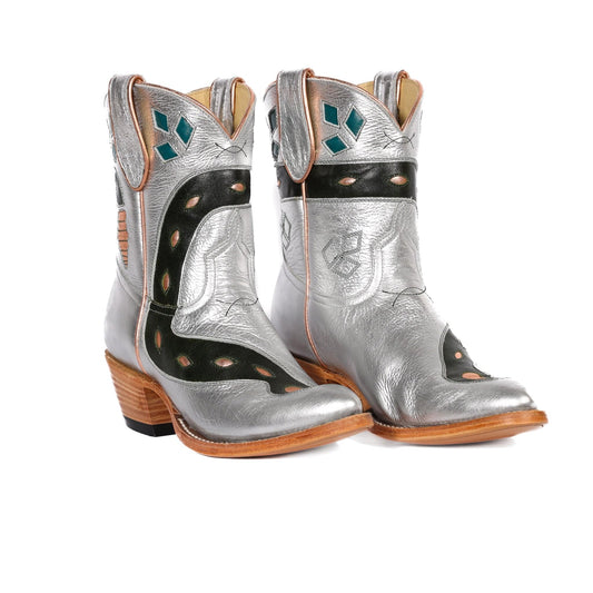 Fraulein Boot Company Women's Silver Sneaky Snake Cowboy Boot