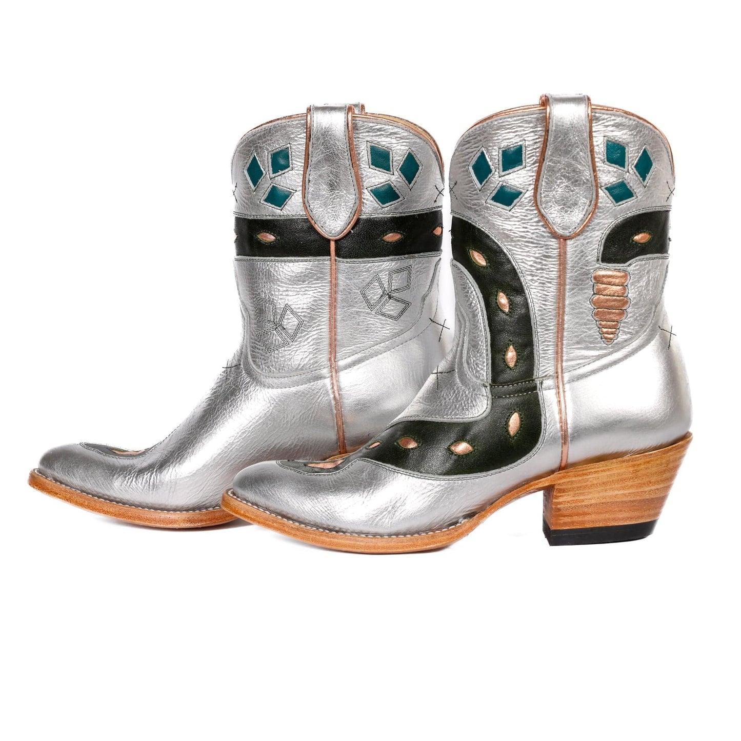 Fraulein Boot Company Women's Silver Sneaky Snake Cowboy Boot