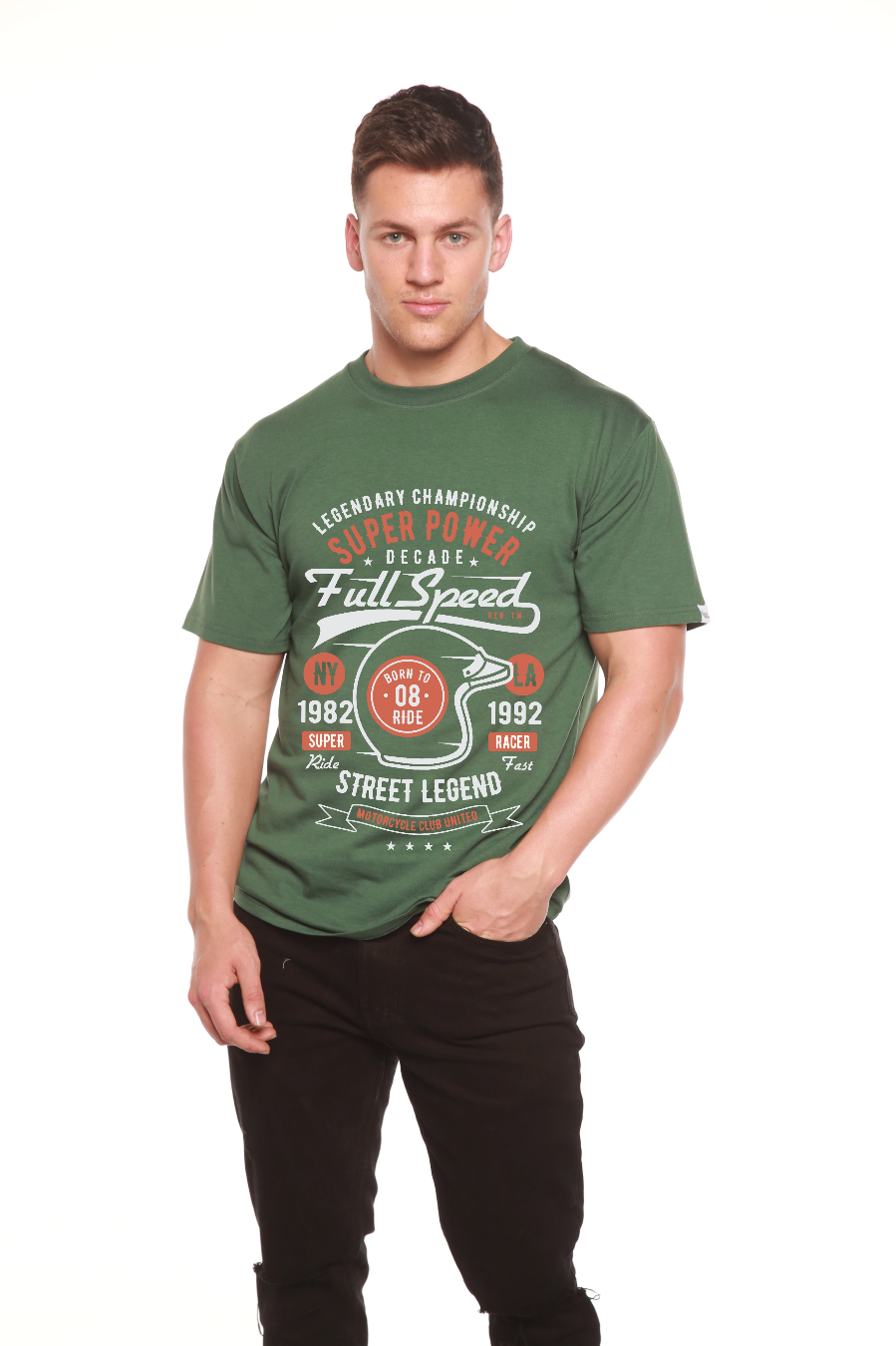 Full Speed Super Men's Bamboo Viscose/Organic Cotton Short Sleeve Graphic T-Shirt