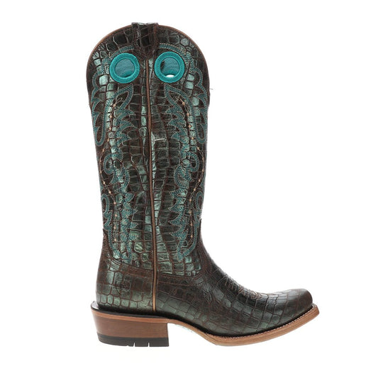 Futurity Boon Croc Snip Toe Pull On Cowboy Boots - SundialFuturity Boon Croc Snip Toe Pull On Cowboy Boots
