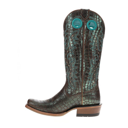 Futurity Boon Croc Snip Toe Pull On Cowboy Boots - SundialFuturity Boon Croc Snip Toe Pull On Cowboy Boots