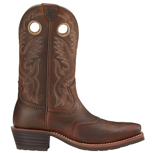 Heritage Roughstock Embroidered Square Toe Pull On Cowboy Boots - SundialHeritage Roughstock Embroidered Square Toe Pull On Cowboy Boots