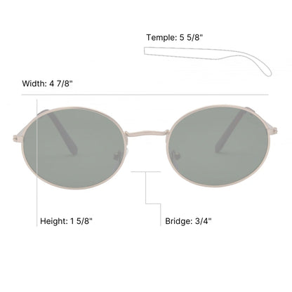 Hudson Oval Aviator Sunglasses