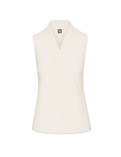 V-Neck Triple Pleat Top