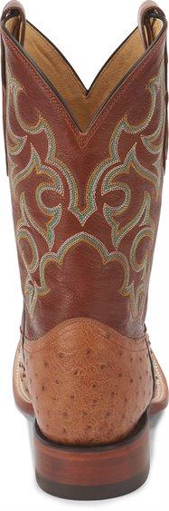 Justin Men's Exotic Truman Cognac Full Quill Ostrich Cowboy Boots 8516