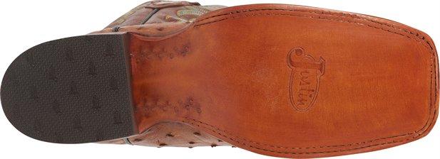 Justin Men's Exotic Truman Cognac Full Quill Ostrich Cowboy Boots 8516