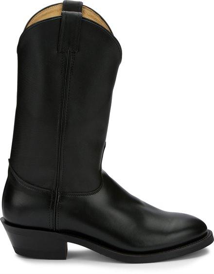 Justin Men's Tobias Black Round Toe Western Boots 3040