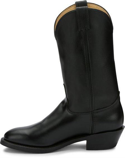 Justin Men's Tobias Black Round Toe Western Boots 3040