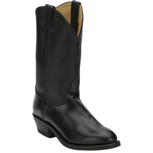 Justin Men's Tobias Black Round Toe Western Boots 3040