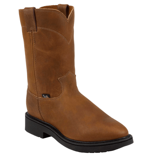 Justin Men's Conductor Hazel Brown Round Toe Work Boots 4760