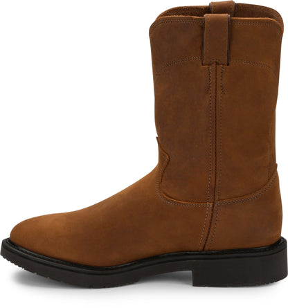 Justin Men's Conductor Hazel Brown Round Toe Work Boots 4760