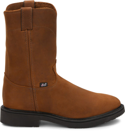Justin Men's Conductor Hazel Brown Round Toe Work Boots 4760