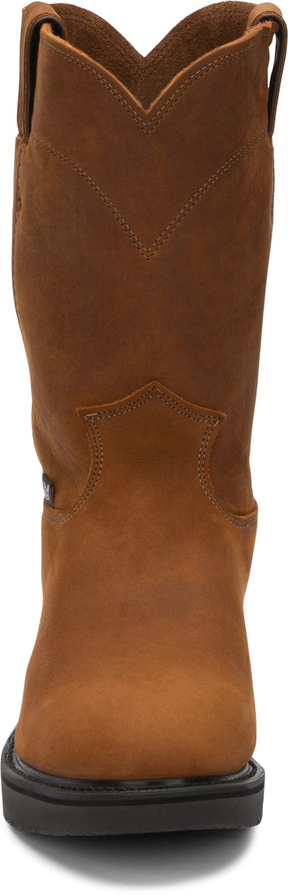 Justin Men's Conductor Hazel Brown Round Toe Work Boots 4760