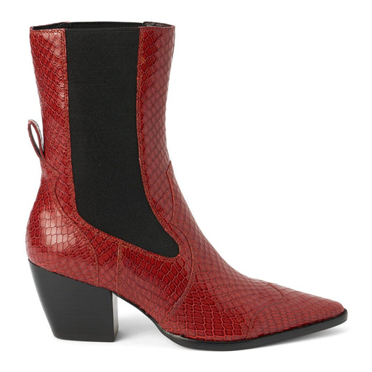 Keith Metallic Snake Pointed Toe Chelsea Boots - SundialKeith Metallic Snake Pointed Toe Chelsea Boots