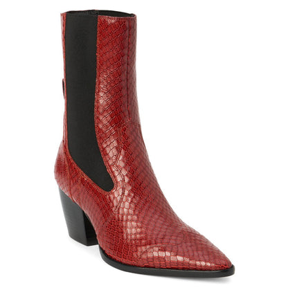 Keith Metallic Snake Pointed Toe Chelsea Boots - SundialKeith Metallic Snake Pointed Toe Chelsea Boots