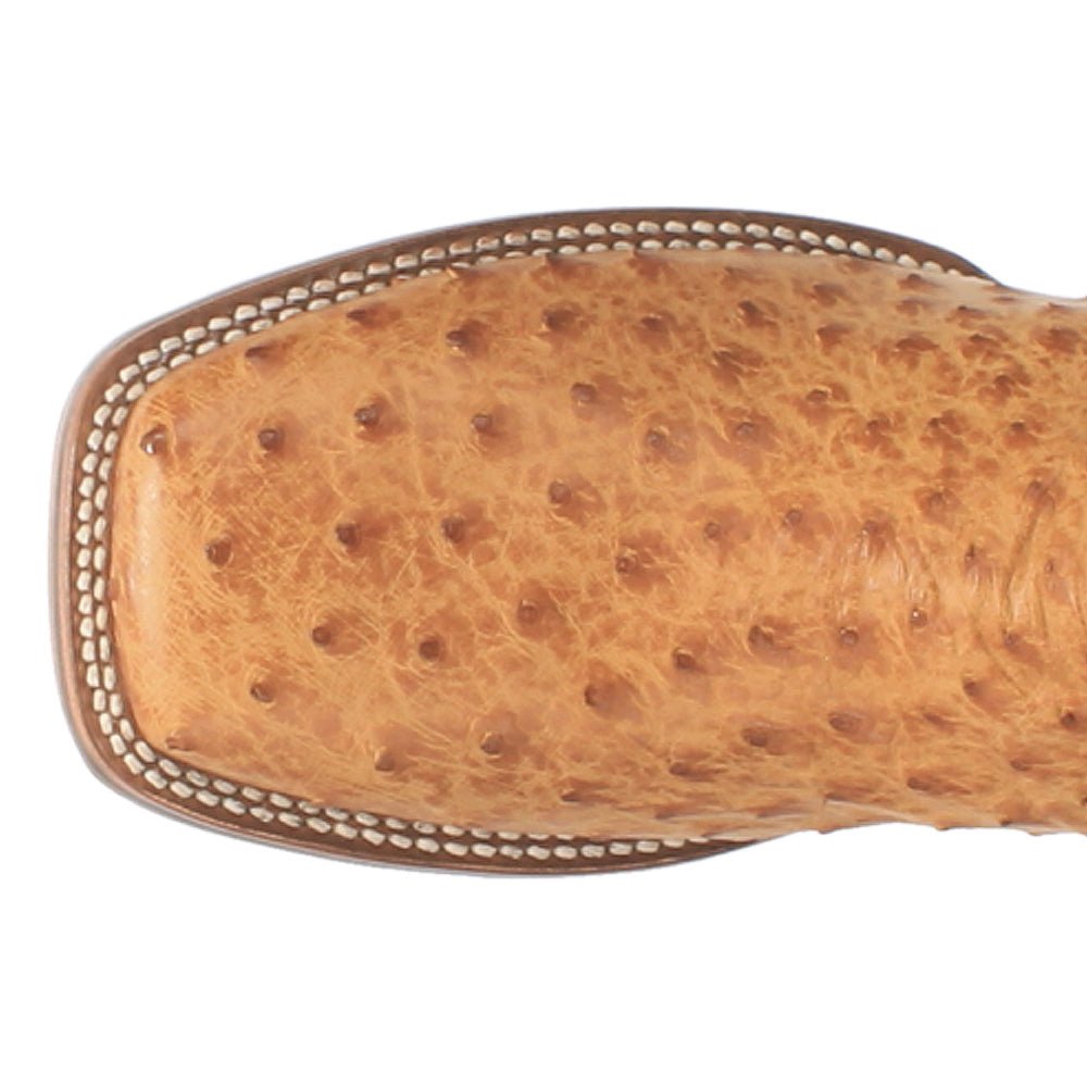 Kershaw Ostrich Embroidered Square Toe Pull On Cowboy Boots - SundialKershaw Ostrich Embroidered Square Toe Pull On Cowboy Boots
