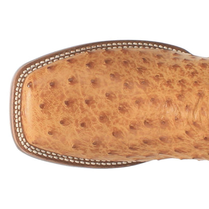 Kershaw Ostrich Embroidered Square Toe Pull On Cowboy Boots - SundialKershaw Ostrich Embroidered Square Toe Pull On Cowboy Boots