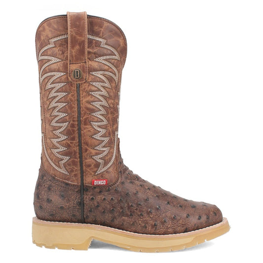 Kiwi Embroidered Ostrich Round Toe Cowboy Boots - SundialKiwi Embroidered Ostrich Round Toe Cowboy Boots