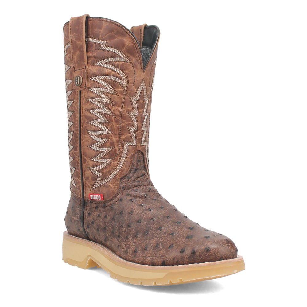 Kiwi Embroidered Ostrich Round Toe Cowboy Boots - SundialKiwi Embroidered Ostrich Round Toe Cowboy Boots