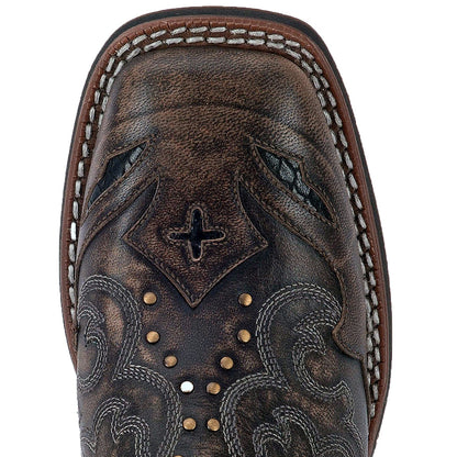 Laredo Women's Spellbound Black Leather Cowgirl Boots 5660