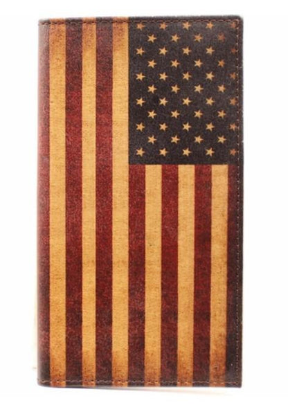 Nocona Men's Vintage American Flag Rodeo Wallet N5416497