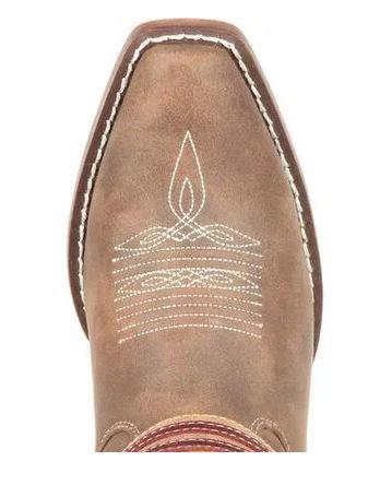 Durango Women's Crush Flag Accessory Brown Snip Toe Cowgirl Boots - DRD0208