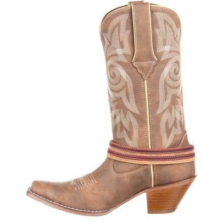 Durango Women's Crush Flag Accessory Brown Snip Toe Cowgirl Boots - DRD0208