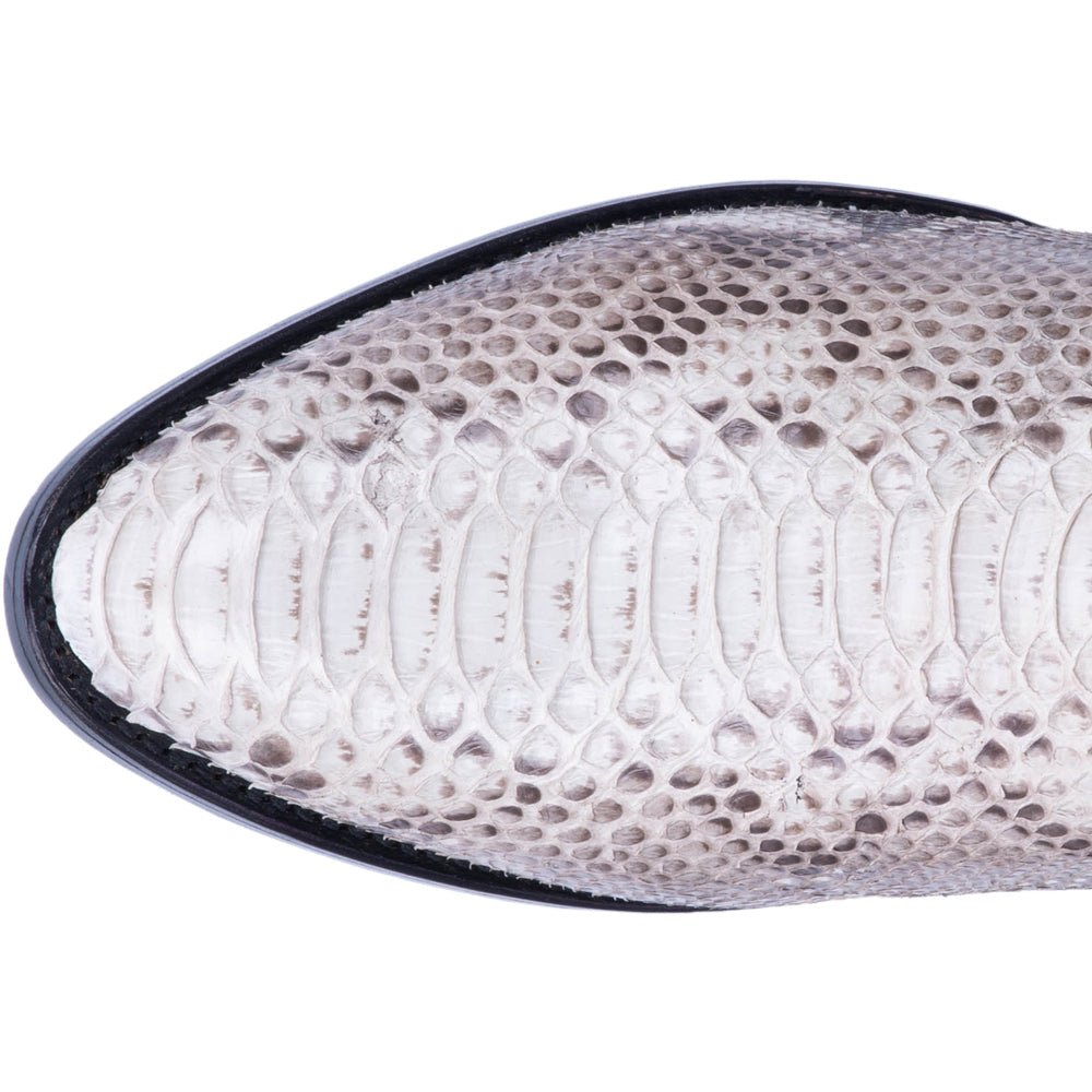 Manning Snakeskin Embroidered Round Toe Pull On Cowboy Boots - SundialManning Snakeskin Embroidered Round Toe Pull On Cowboy Boots