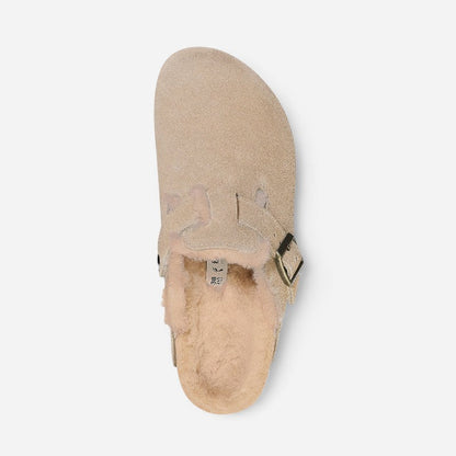 Boston Shearling Taupe Sandcastle Suede Leather Regular