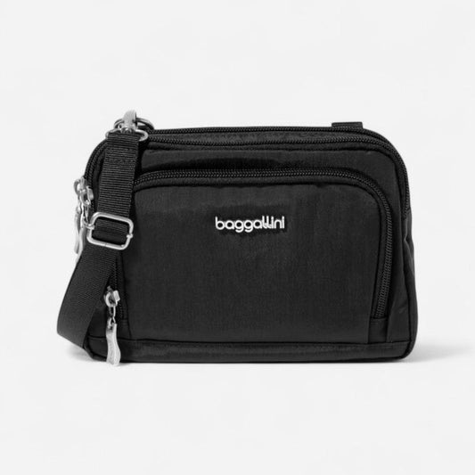 Trifecta RFID Wallet Crossbody Black