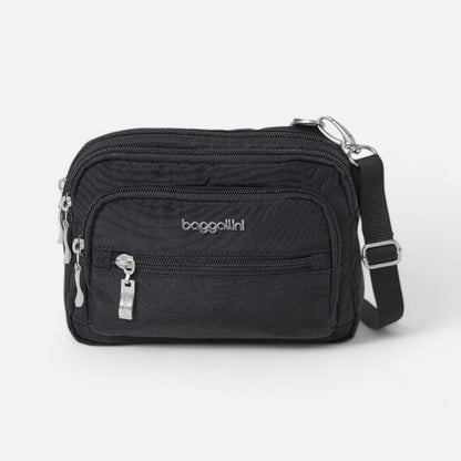 Triple Zip Bagg Black/Sand