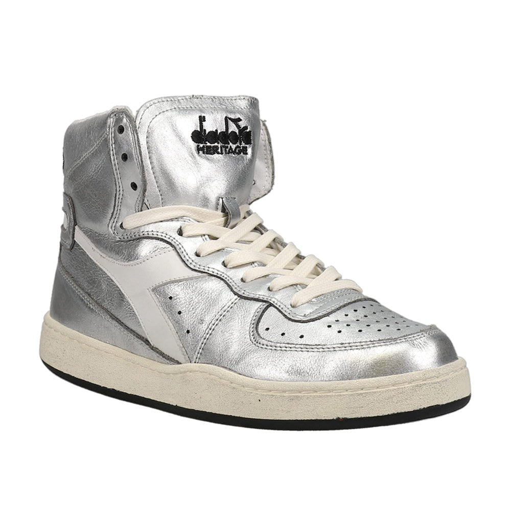Mi Basket Metallic Used High Top Sneakers - SundialMi Basket Metallic Used High Top Sneakers