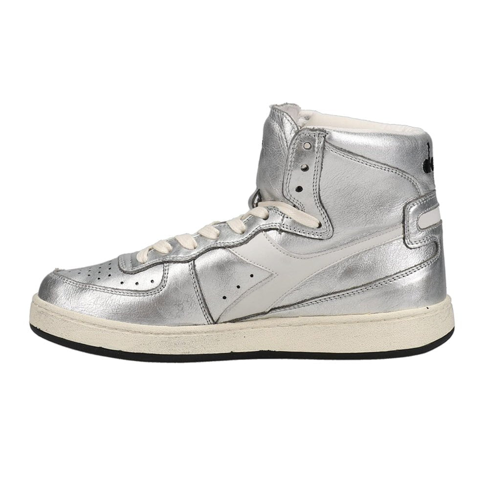 Mi Basket Metallic Used High Top Sneakers - SundialMi Basket Metallic Used High Top Sneakers