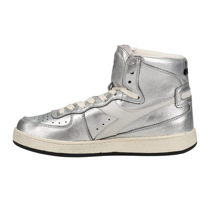 Mi Basket Metallic Used High Top Sneakers - SundialMi Basket Metallic Used High Top Sneakers