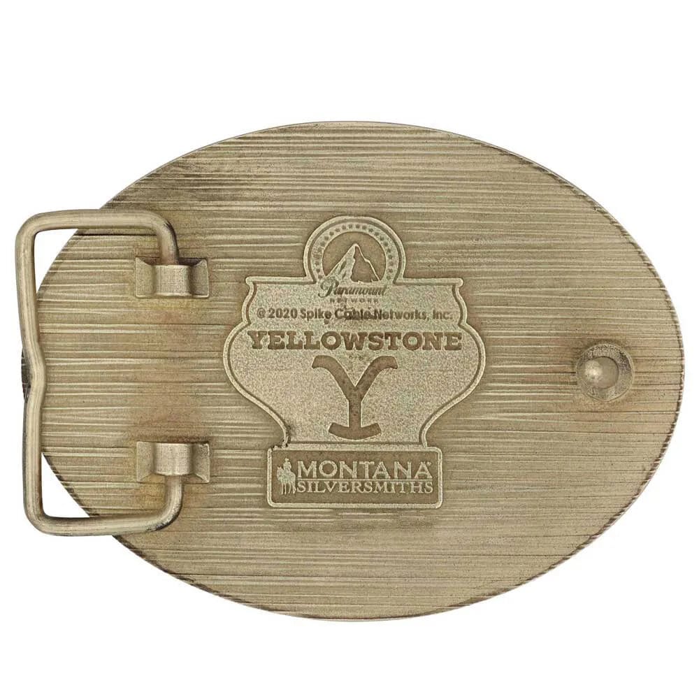 Montana Silversmiths Yellowstone Y Filigree Oval Belt Buckle A913YEL