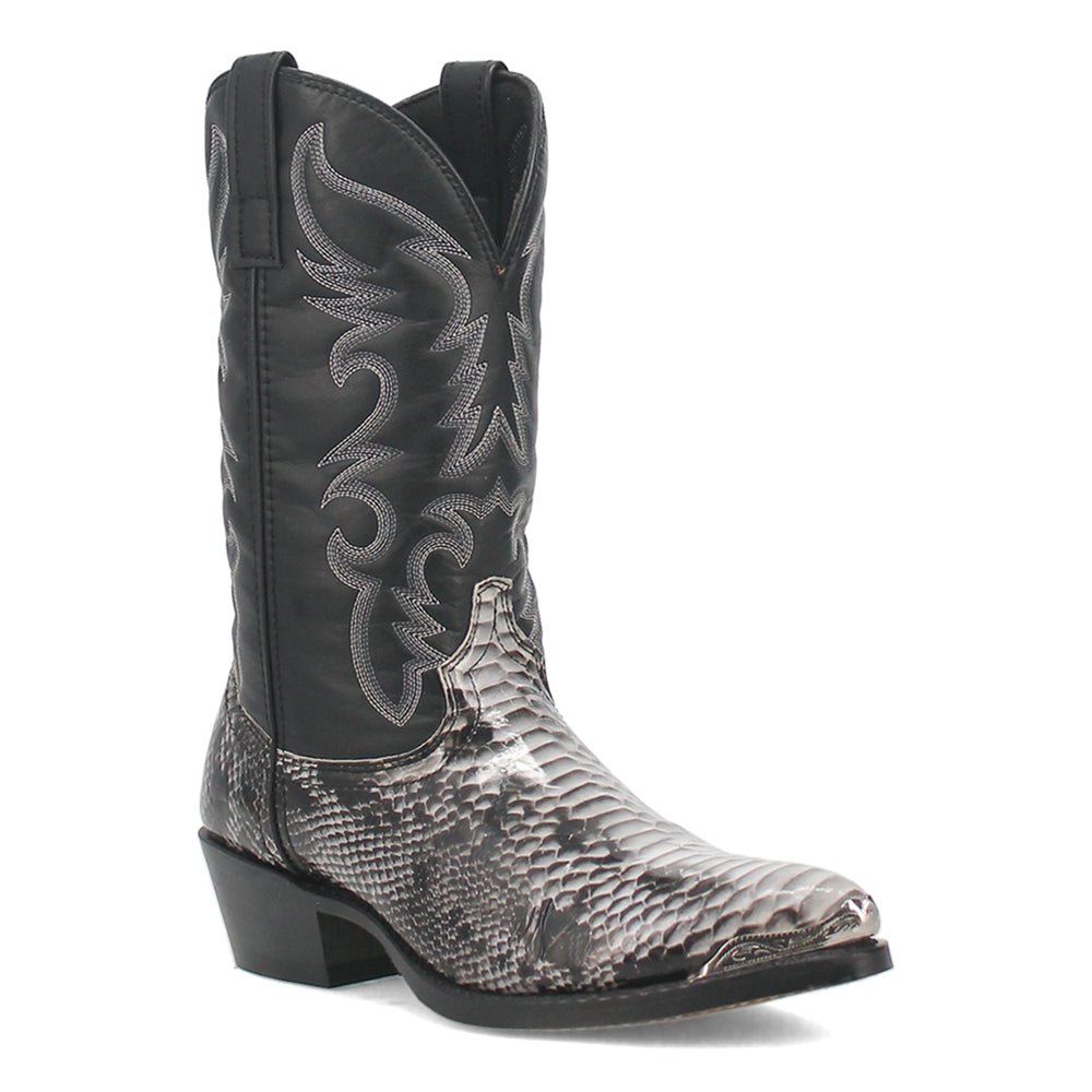 Monty Snake Print Pointed Toe Pull On Cowboy Boots - SundialMonty Snake Print Pointed Toe Pull On Cowboy Boots