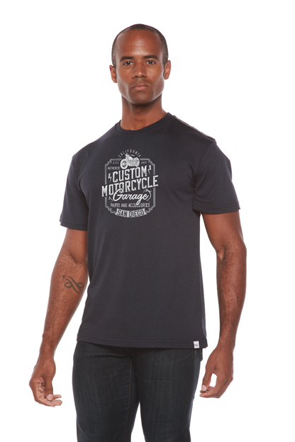 Mototrcycle Garage Men's Bamboo Viscose/Organic Cotton Short Sleeve Graphic T-Shirt