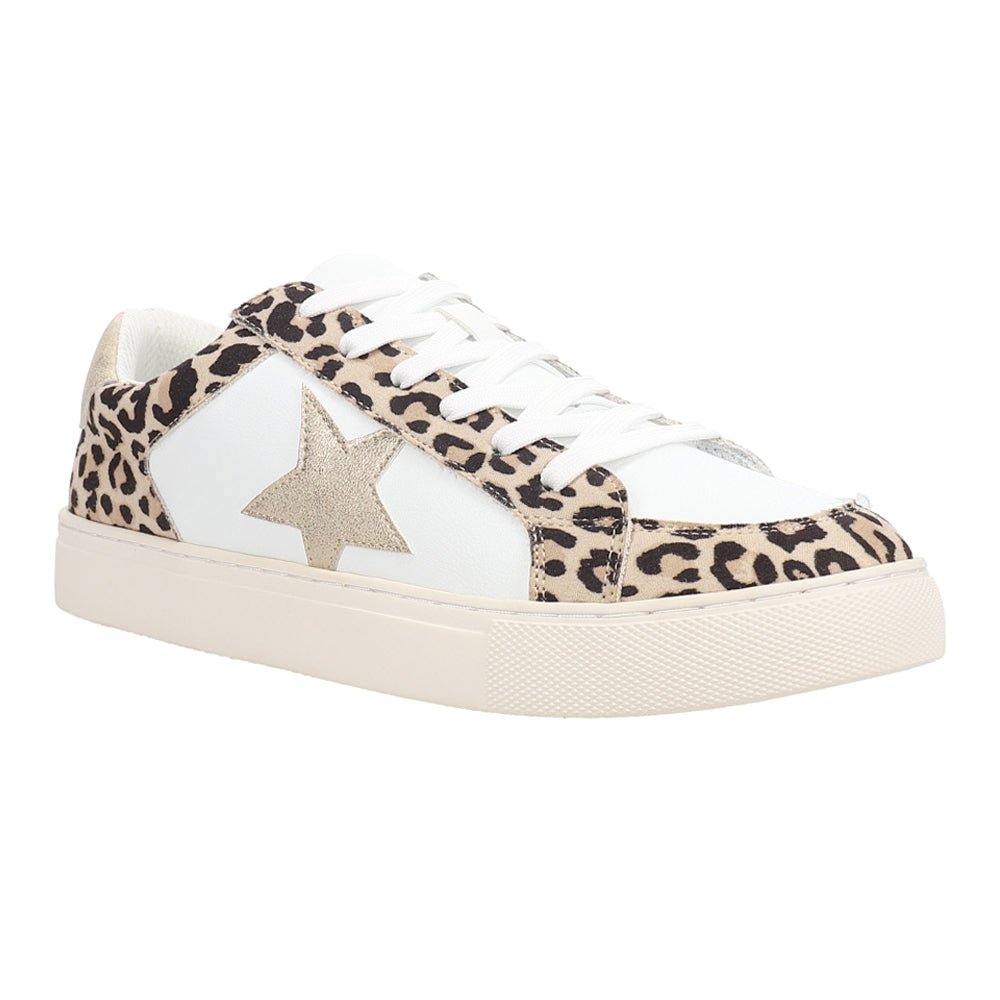 Obsessed Leopard Metallic Lace Up Sneakers - SundialObsessed Leopard Metallic Lace Up Sneakers